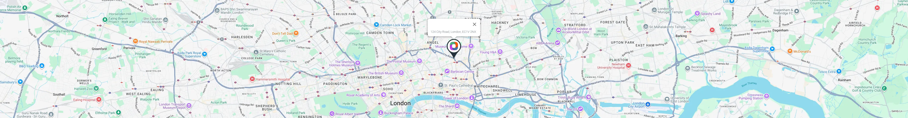 Map: 124 City Road, London EC1V 2NX