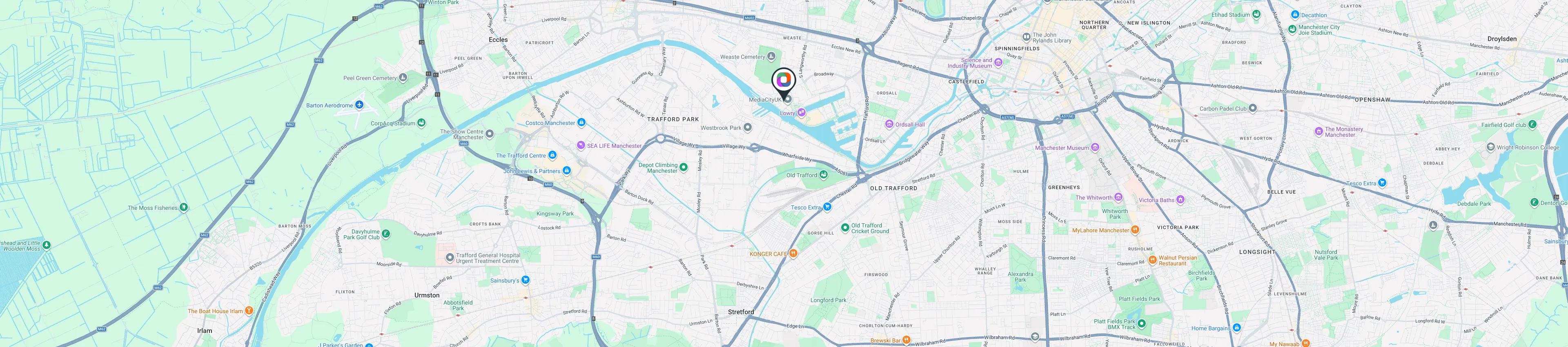 Map: MediaCityUK, Manchester M50 2ST